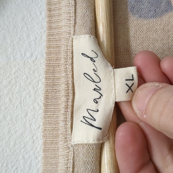 Marled cream heart Long Sleeve Relaxed knit sweater Size XL - Picture 3 of 5